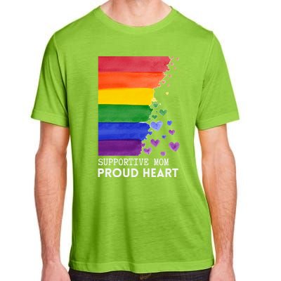 Supportive Mom Proud Heart Mom Pride Lgbt Cute Gift Adult ChromaSoft Performance T-Shirt