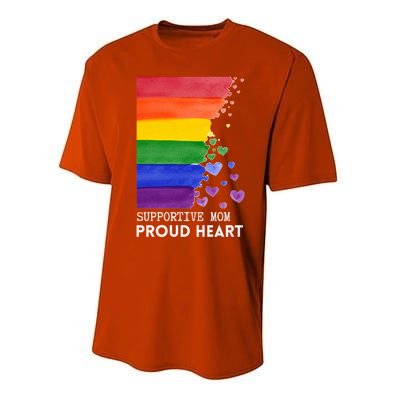 Supportive Mom Proud Heart Mom Pride Lgbt Cute Gift Performance Sprint T-Shirt