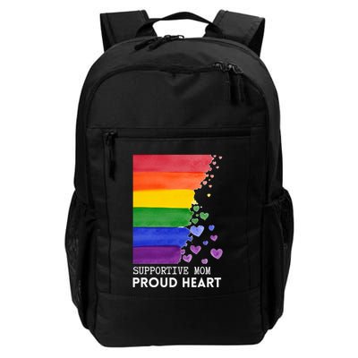 Supportive Mom Proud Heart Mom Pride Lgbt Cute Gift Backpack