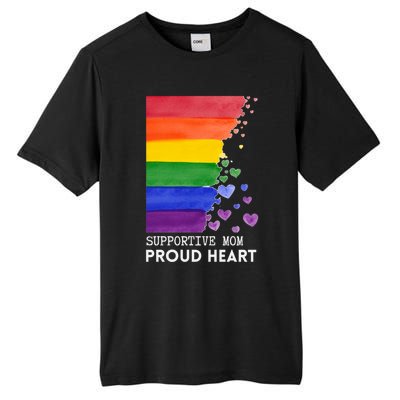 Supportive Mom Proud Heart Mom Pride Lgbt Cute Gift Tall Fusion ChromaSoft Performance T-Shirt