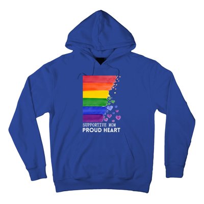 Supportive Mom Proud Heart Mom Pride Lgbt Cute Gift Hoodie