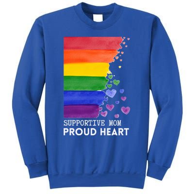 Supportive Mom Proud Heart Mom Pride Lgbt Cute Gift Sweatshirt