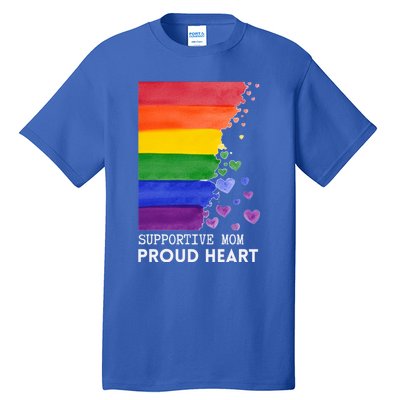 Supportive Mom Proud Heart Mom Pride Lgbt Cute Gift Tall T-Shirt