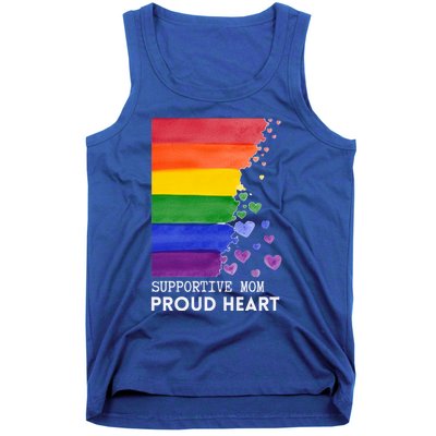 Supportive Mom Proud Heart Mom Pride Lgbt Cute Gift Tank Top