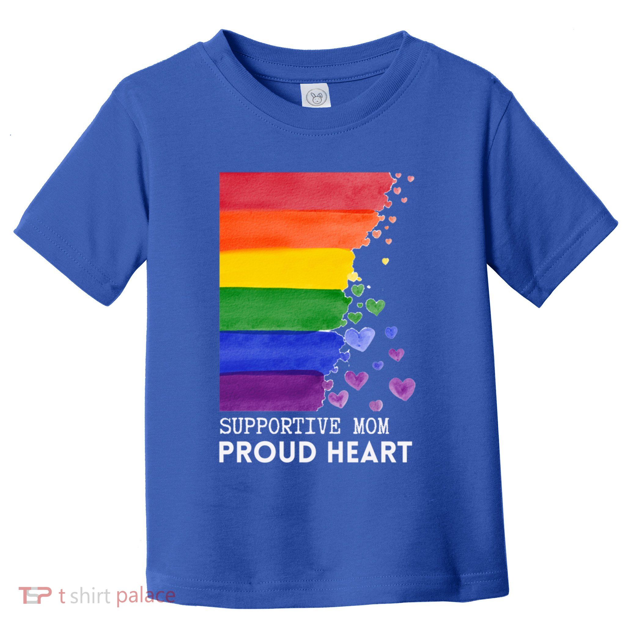 Supportive Mom Proud Heart Mom Pride Lgbt Cute Gift Toddler T-Shirt