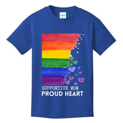 Supportive Mom Proud Heart Mom Pride Lgbt Cute Gift Kids T-Shirt