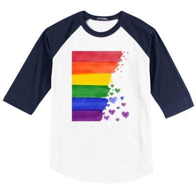 Supportive Mom Proud Heart Mom Pride Lgbt Cute Gift Baseball Sleeve Shirt