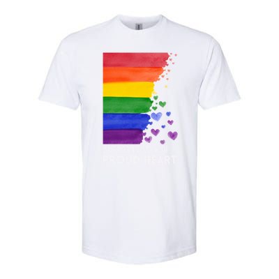 Supportive Mom Proud Heart Mom Pride Lgbt Cute Gift Softstyle CVC T-Shirt