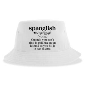 Spanglish Mexican Puerto Rican Venezuelan Spanish Teacher Sustainable Bucket Hat