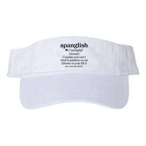 Spanglish Mexican Puerto Rican Venezuelan Spanish Teacher Valucap Bio-Washed Visor