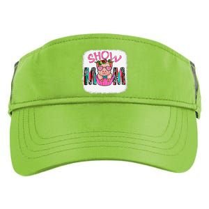 Show Mom Pig Print Leopard For MotherS Day Pig Lovers Adult Drive Performance Visor