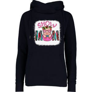 Show Mom Pig Print Leopard For MotherS Day Pig Lovers Womens Funnel Neck Pullover Hood