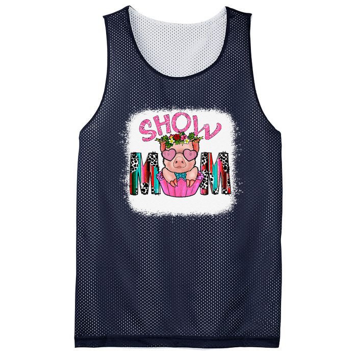 Show Mom Pig Print Leopard For MotherS Day Pig Lovers Mesh Reversible Basketball Jersey Tank