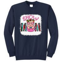 Show Mom Pig Print Leopard For MotherS Day Pig Lovers Tall Sweatshirt