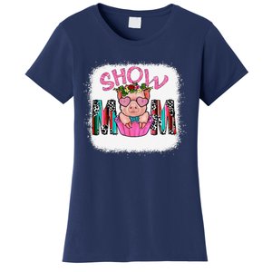 Show Mom Pig Print Leopard For MotherS Day Pig Lovers Women's T-Shirt