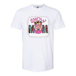 Show Mom Pig Print Leopard For MotherS Day Pig Lovers Softstyle CVC T-Shirt