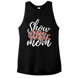 Show Mom Pig Great Gift Ladies PosiCharge Tri-Blend Wicking Tank