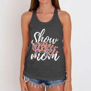 Show Mom Pig Great Gift Women's Knotted Racerback Tank