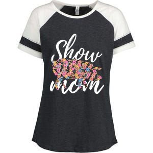 Show Mom Pig Great Gift Enza Ladies Jersey Colorblock Tee