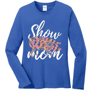 Show Mom Pig Great Gift Ladies Long Sleeve Shirt