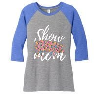 Show Mom Pig Great Gift Women's Tri-Blend 3/4-Sleeve Raglan Shirt