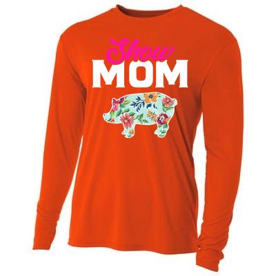 Show Mom Pig Gift Cooling Performance Long Sleeve Crew