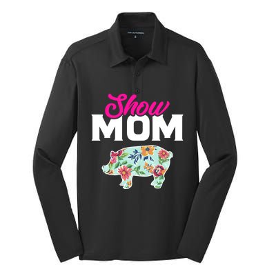 Show Mom Pig Gift Silk Touch Performance Long Sleeve Polo