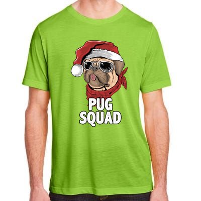 Squad Merry Pugmas Santa Hat Dog Xmas Gift Adult ChromaSoft Performance T-Shirt