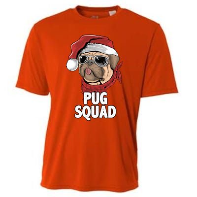 Squad Merry Pugmas Santa Hat Dog Xmas Gift Cooling Performance Crew T-Shirt