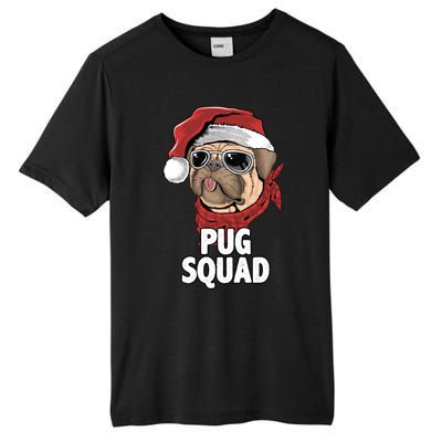 Squad Merry Pugmas Santa Hat Dog Xmas Gift Tall Fusion ChromaSoft Performance T-Shirt