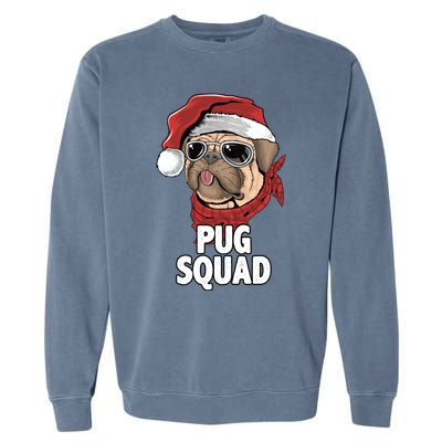 Squad Merry Pugmas Santa Hat Dog Xmas Gift Garment-Dyed Sweatshirt