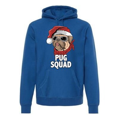 Squad Merry Pugmas Santa Hat Dog Xmas Gift Premium Hoodie