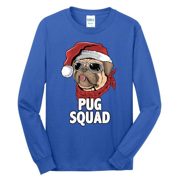 Squad Merry Pugmas Santa Hat Dog Xmas Gift Tall Long Sleeve T-Shirt