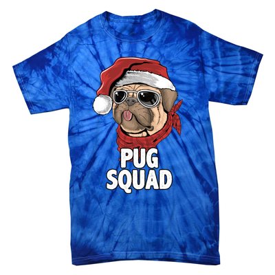 Squad Merry Pugmas Santa Hat Dog Xmas Gift Tie-Dye T-Shirt