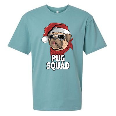 Squad Merry Pugmas Santa Hat Dog Xmas Gift Sueded Cloud Jersey T-Shirt