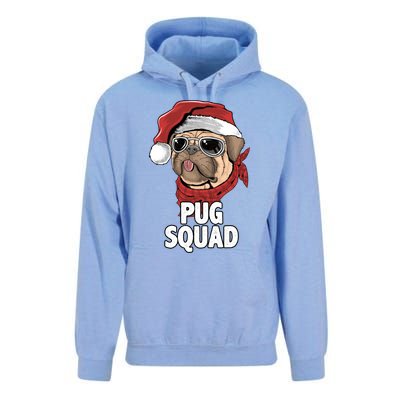 Squad Merry Pugmas Santa Hat Dog Xmas Gift Unisex Surf Hoodie