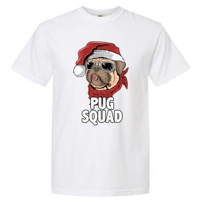 Squad Merry Pugmas Santa Hat Dog Xmas Gift Garment-Dyed Heavyweight T-Shirt