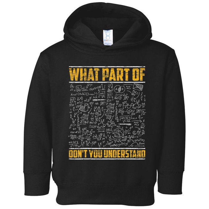 Science Math & Physics What Part Of Don`T You Understand Toddler Hoodie