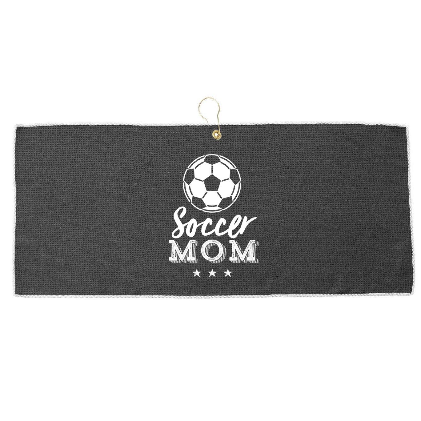Soccer Mom Proud Parents Sports Player Vintage MotherS Day Gift Large Microfiber Waffle Golf Towel