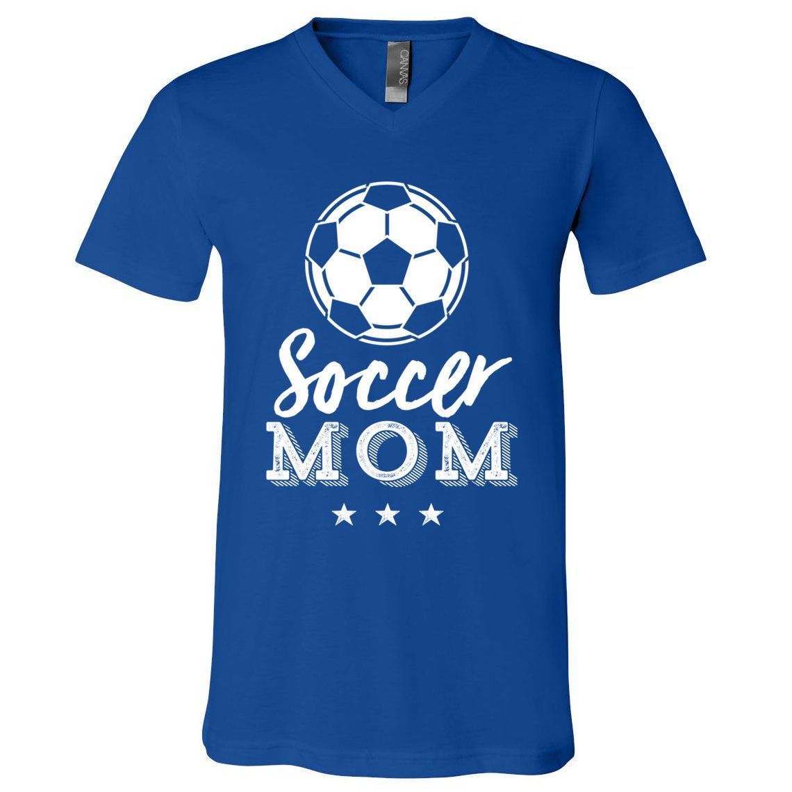Soccer Mom Proud Parents Sports Player Vintage MotherS Day Gift V-Neck T-Shirt