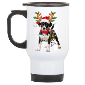 Santa Min Pin Gorgeous Reindeer Light Christmas Stainless Steel Travel Mug