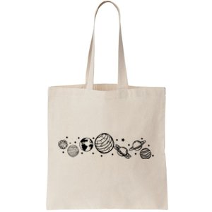 Space Minimalist Planets Star Galaxy Tote Bag