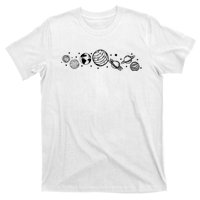 Space Minimalist Planets Star Galaxy T-Shirt