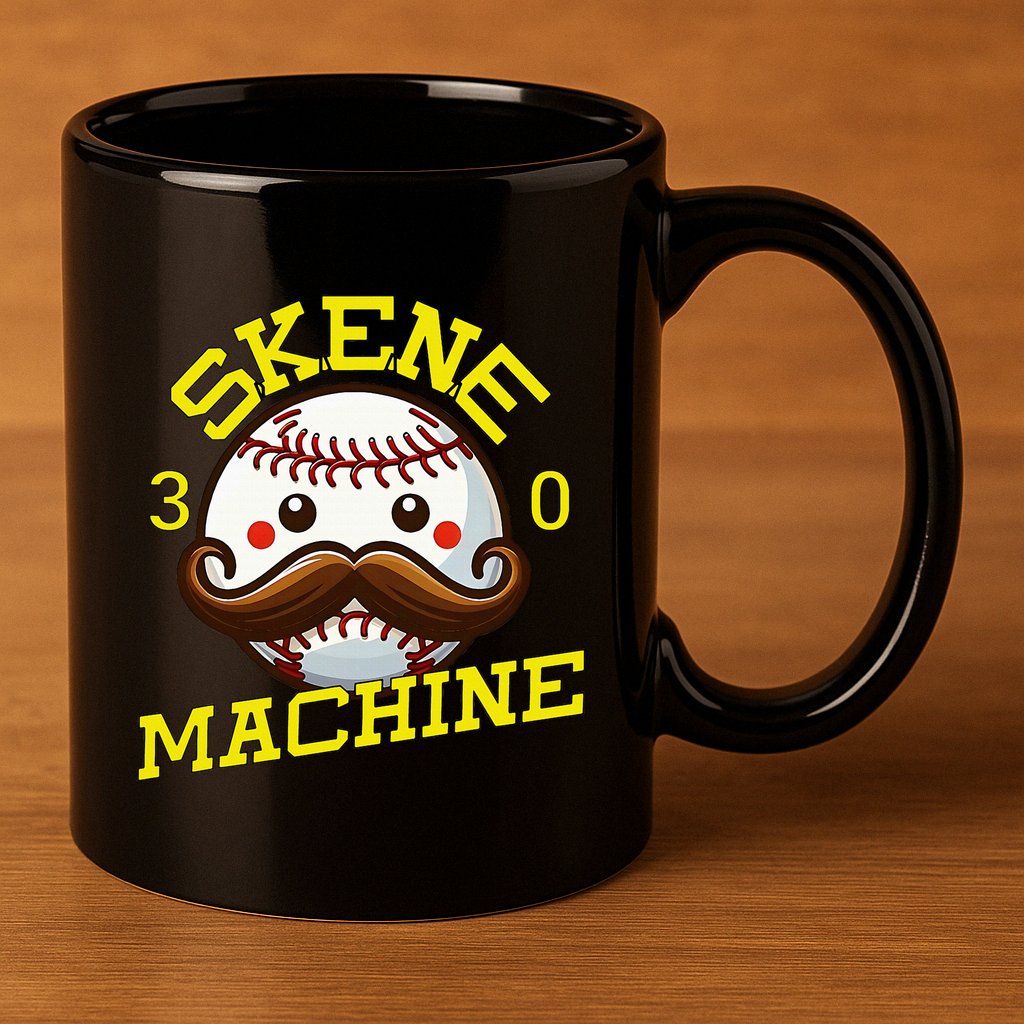 Skene Machine Pittsburgh Baseball 11oz C Handle Ceramic Mug