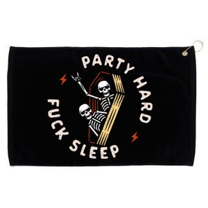 Slogan Motif Party Hard Fuck Grommeted Golf Towel