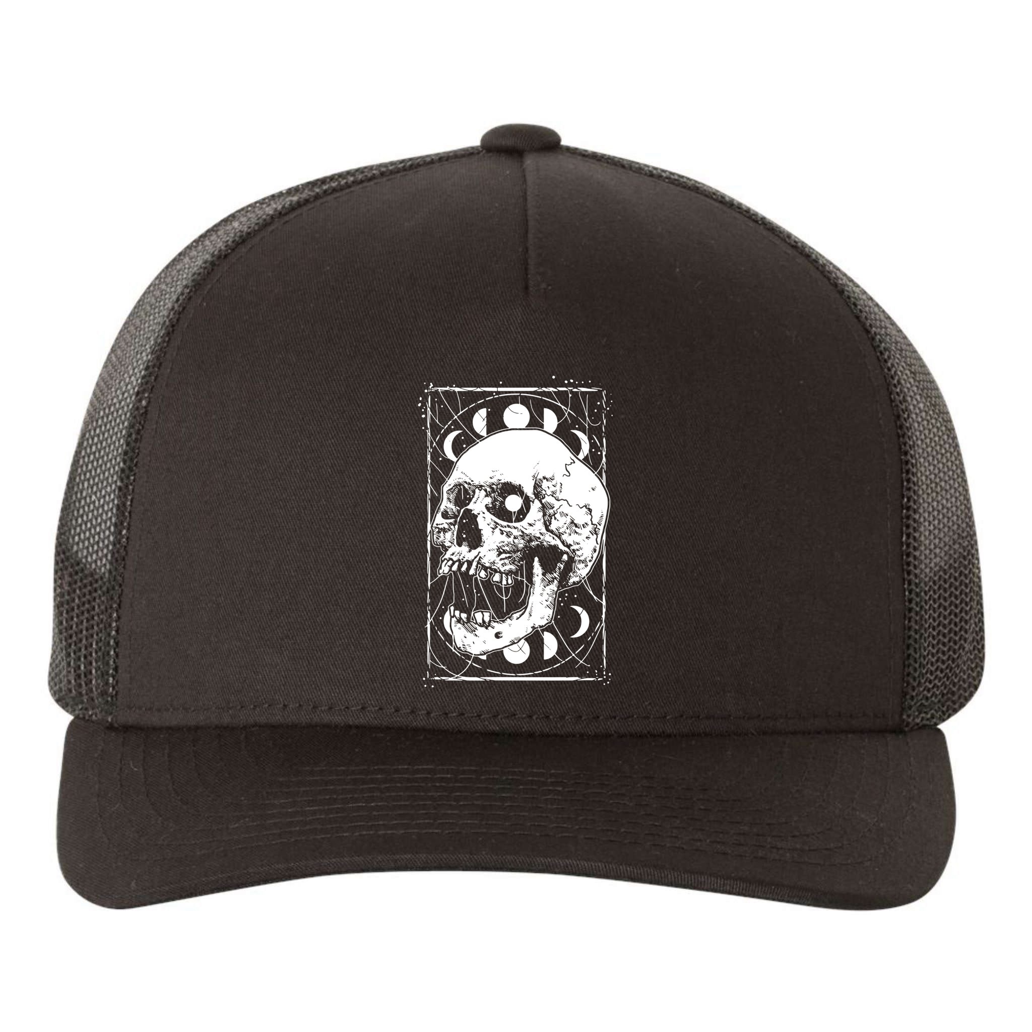 Skull Moon Phases Pastel Goth Gothic Occult Wicca Yupoong Adult 5-Panel Trucker Hat