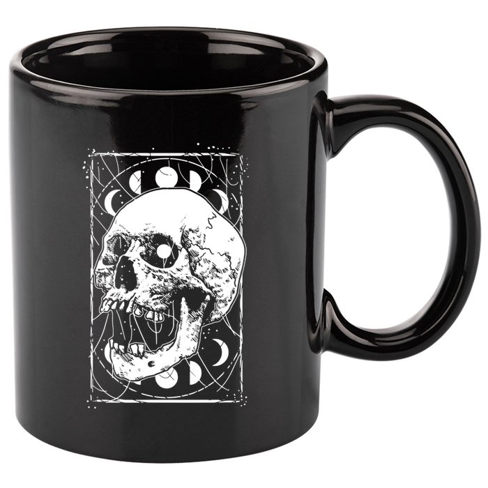 Skull Moon Phases Pastel Goth Gothic Occult Wicca 11oz C Handle Ceramic Mug