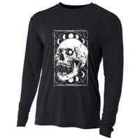Skull Moon Phases Pastel Goth Gothic Occult Wicca Cooling Performance Long Sleeve Crew