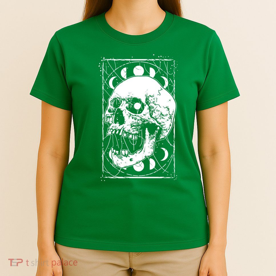 Skull Moon Phases Pastel Goth Gothic Occult Wicca T-Shirt
