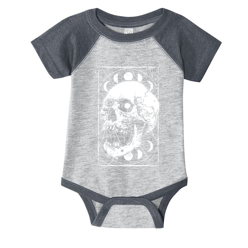 Skull Moon Phases Pastel Goth Gothic Occult Wicca Infant Baby Jersey Bodysuit